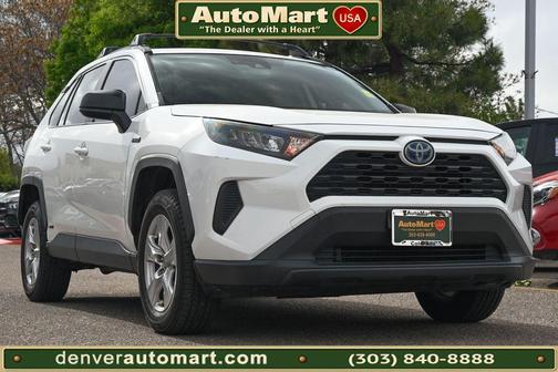 Super White 2020 Toyota RAV4 Hybrid LE