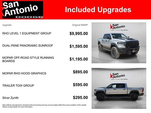 Silver Zynith 2026 RAM 1500 RHO Crew Cab 4x4 5'7' Box