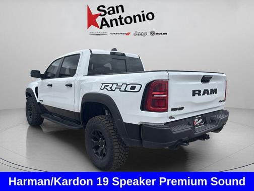 Bright White Clearcoat 2026 RAM 1500 RHO Crew Cab 4x4 5'7' Box