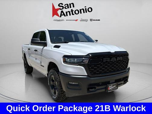 Bright White Clearcoat 2026 RAM 1500 Warlock Crew Cab 4x4 5'7' Box