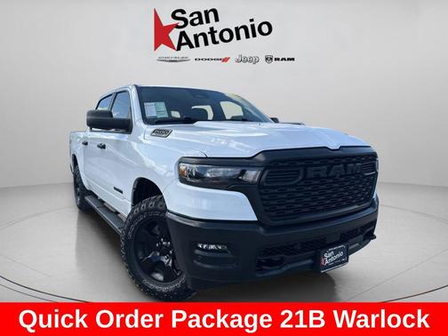 Bright White Clearcoat 2025 RAM 1500 Warlock Crew Cab 4x4 5'7' Box