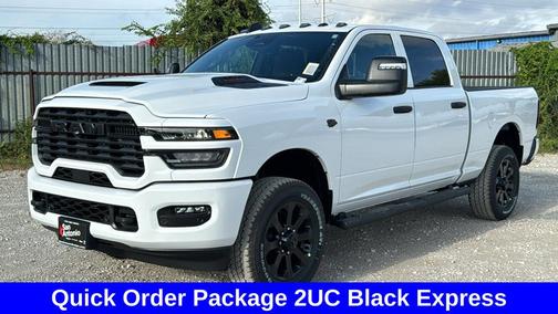 Bright White Clearcoat 2027 RAM 2500 Black Express