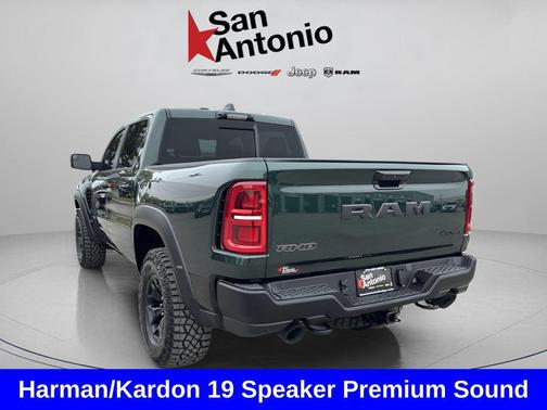 Serrano Green Metallic 2026 RAM 1500 RHO Crew Cab 4x4 5'7' Box