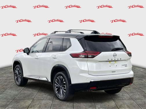 Everest White Pearl/Super Black 2026 Nissan Rogue Platinum