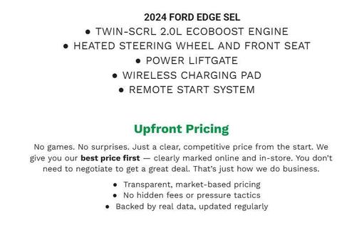 AGATE BLACK METALLIC 2024 Ford Edge SEL