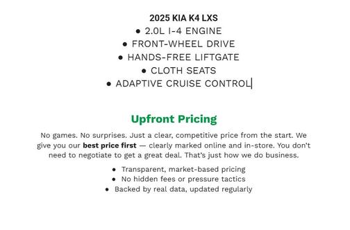 Currant Red 2025 Kia K4 LXS