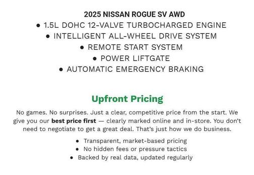 Brilliant Silver Metallic 2025 Nissan Rogue SV