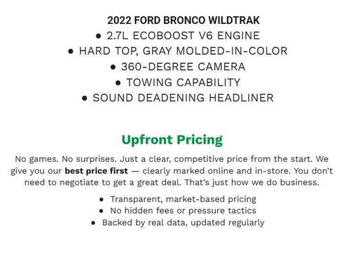 OXFORD WHITE 2022 Ford Bronco Wildtrak