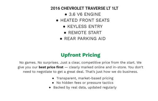 Blue Velvet Metallic 2016 Chevrolet Traverse 1LT