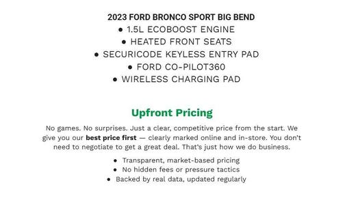 OXFORD WHITE 2023 Ford Bronco Sport Big Bend