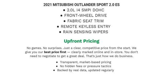 2021 Mitsubishi Outlander Sport 2.0 ES