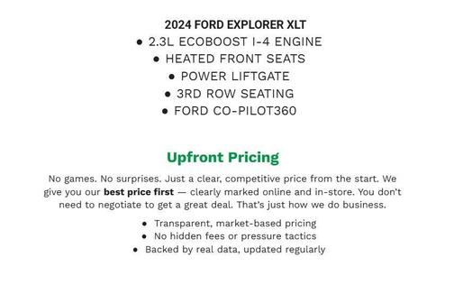 AGATE BLACK METALLIC 2024 Ford Explorer XLT