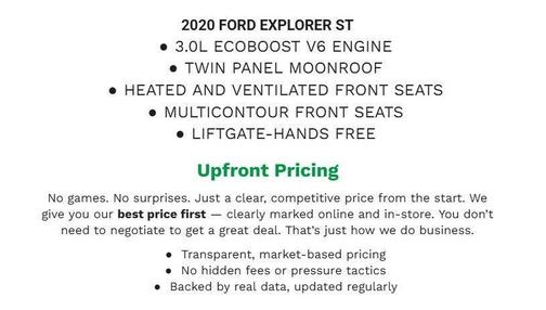 ICONIC SILVER METALLIC 2020 Ford Explorer ST