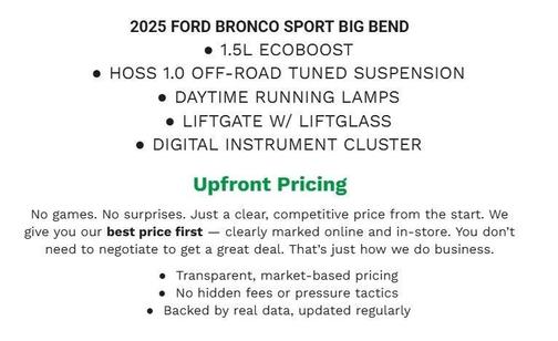 2025 Ford Bronco Sport Big Bend
