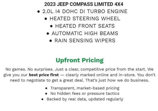 Laser Blue Pearlcoat 2023 Jeep Compass Limited