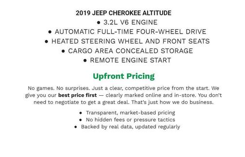 Bright White Clearcoat 2019 Jeep Cherokee Altitude
