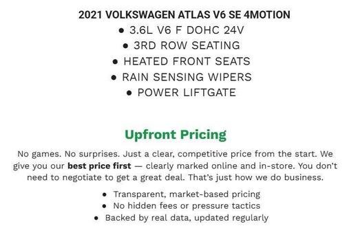 Pyrite Silver Metallic 2021 Volkswagen Atlas 3.6L SE w/Technology