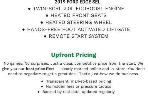 WHITE PLATINUM METALLIC TRI-COAT 2019 Ford Edge SEL