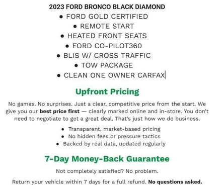 2023 Ford Bronco Black Diamond