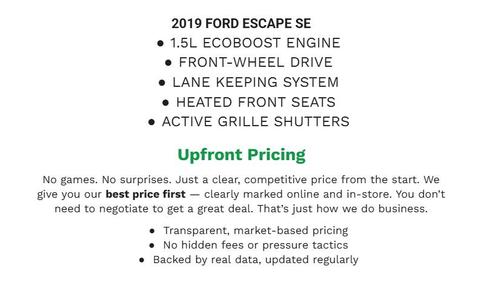 LIGHTNING BLUE METALLIC 2019 Ford Escape SE
