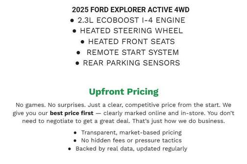 AGATE BLACK METALLIC 2025 Ford Explorer Active