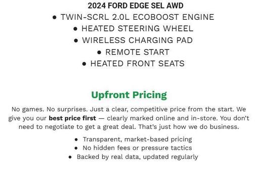 Iconic Silver Metallic 2024 Ford Edge SEL