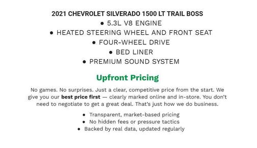 Black 2021 Chevrolet Silverado 1500 LT Trail Boss