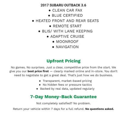 2017 Subaru Outback 3.6R Touring