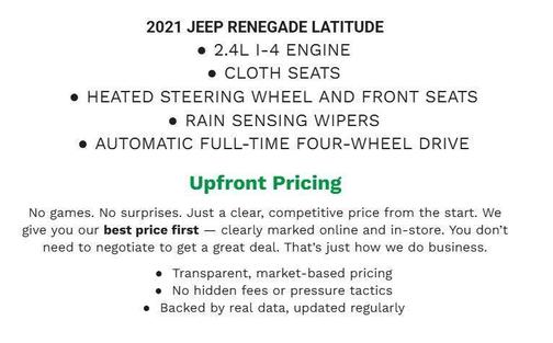 Omaha Orange Clearcoat 2021 Jeep Renegade Latitude