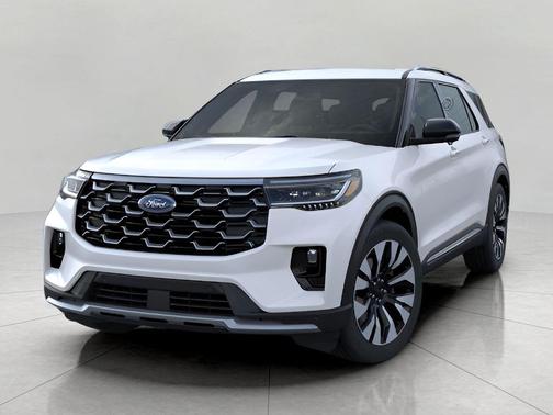 Star White Metallic Tri-Coat 2026 Ford Explorer Platinum