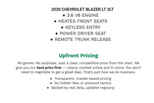 Black 2020 Chevrolet Blazer 2LT
