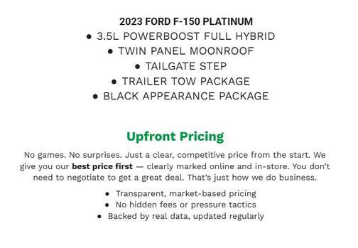 STAR WHITE METALLIC TRICOAT 2023 Ford F-150 Platinum