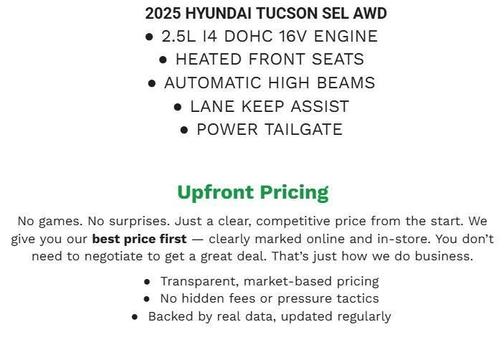 Shimmering Silver 2025 Hyundai TUCSON SEL