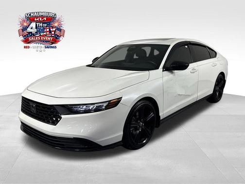 Platinum White Pearl 2024 Honda Accord Hybrid Sport-L