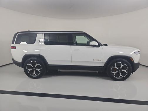 Glacier White 2024 Rivian R1S Adventure Quad Motor Large Pack