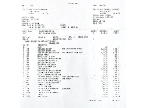 2025 Chevrolet Express 2500 RWD 2500 Regular Wheelbase WT