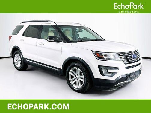 White Platinum Metallic Tri-Coat 2016 Ford Explorer XLT