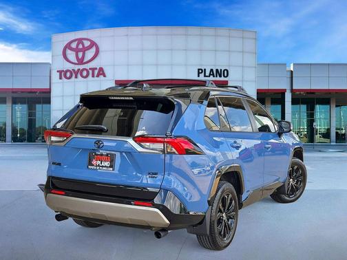 Cavalry Blue/Midnight Black Metallic 2025 Toyota RAV4 Hybrid SE