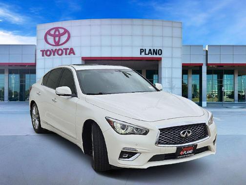 Pure White 2021 INFINITI Q50 3.0t LUXE