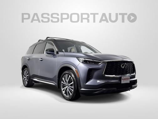 Moonbow Blue/Black Obsidian 2023 INFINITI QX60 AUTOGRAPH