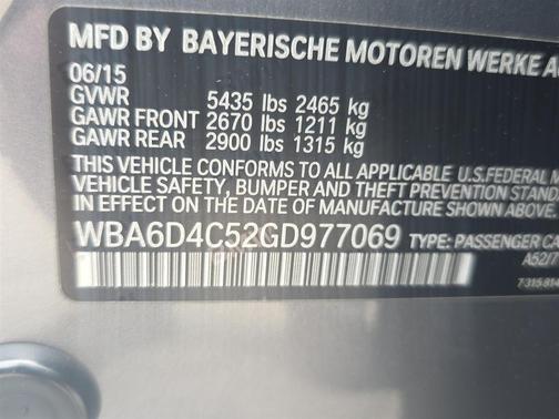 Space Gray Metallic 2016 BMW 650 650i