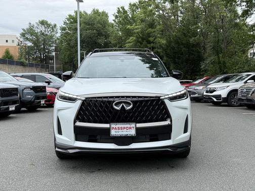 Radiant White/Black Obsidian 2027 INFINITI QX60 SPORT AWD