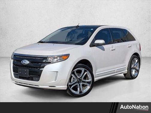 White Platinum Tri Coat Metallic 2013 Ford Edge Sport