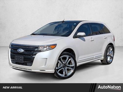 White Platinum Tri Coat Metallic 2013 Ford Edge Sport