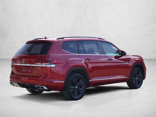 Aurora Red Metallic 2021 Volkswagen Atlas 3.6L SE w/Technology