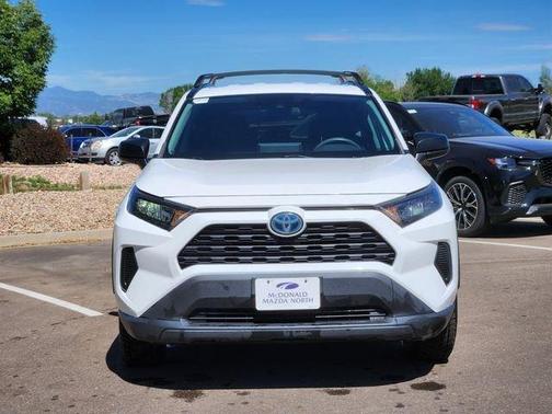 Super White 2019 Toyota RAV4 Hybrid LE