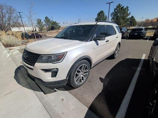 White Platinum 2019 Ford Explorer sport