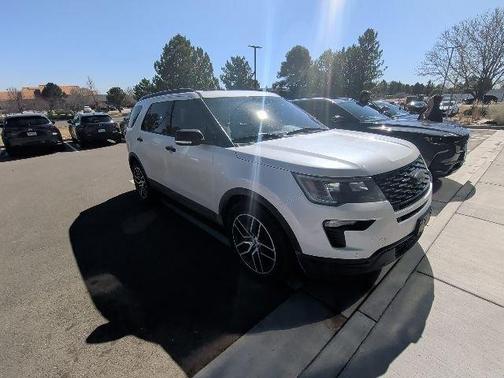 White Platinum 2019 Ford Explorer sport