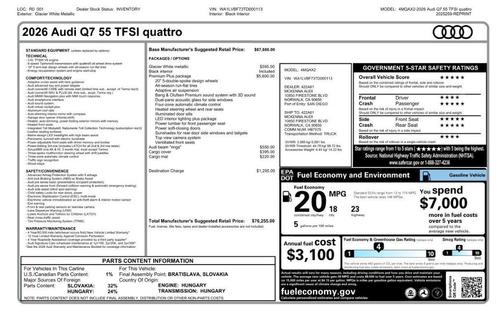 2026 Audi Q7 55 Premium Plus