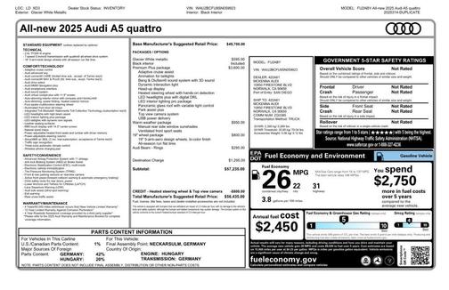 2025 Audi A5 2.0T quattro Premium